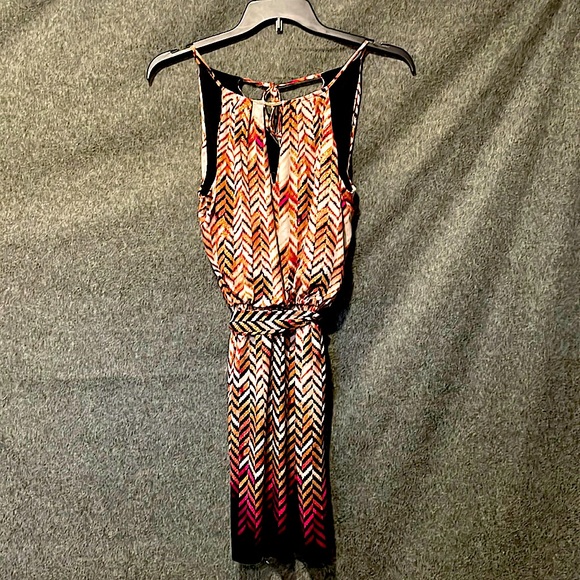 NWT! White House Black Market pink & gold shimmery halter dress, women’s small - Picture 3 of 14